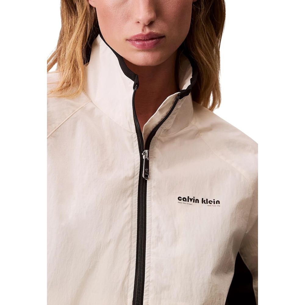 Calvin Klein Jeans White Polypropylene Shell Jacket 1728,71956299936,Calvin Klein Jeans,Clothing,IT38|XS,IT40|S,IT42|M,Jackets & Coats - Clothing,New with tags,Shell Jackets - Jackets & Coats - Clothing,White,Women