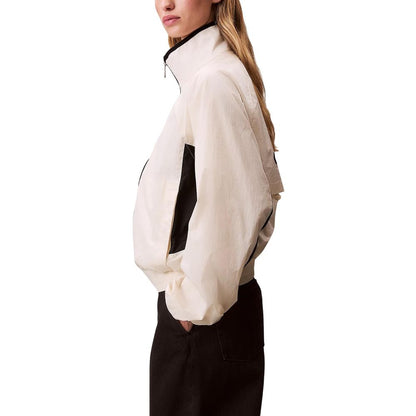Calvin Klein Jeans White Polypropylene Shell Jacket 1728,71956299936,Calvin Klein Jeans,Clothing,IT38|XS,IT40|S,IT42|M,Jackets & Coats - Clothing,New with tags,Shell Jackets - Jackets & Coats - Clothing,White,Women