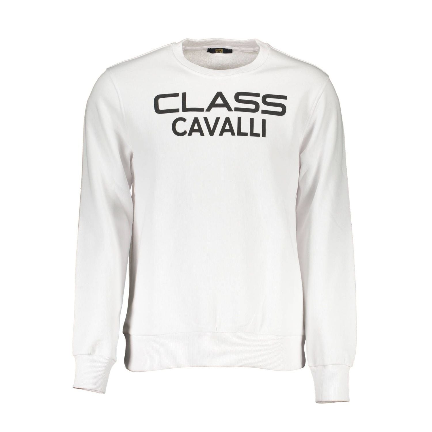 Cavalli Class Bianco Cotton Men Sweatshirt