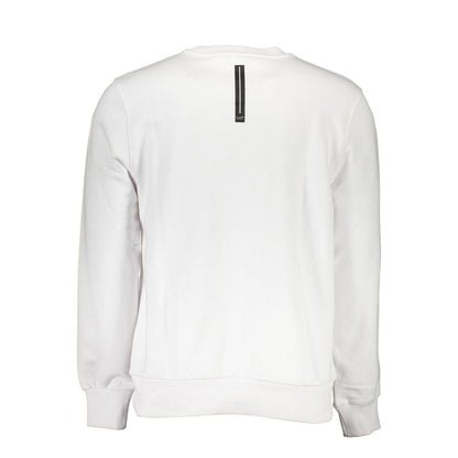 Cavalli Class Bianco Cotton Men Sweatshirt