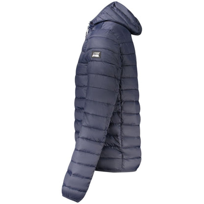 Cavalli Class Blu Polyester Men Jacket 1728,67403481248,Blue,Cavalli Class,Clothing,Jackets & Coats - Clothing,L,M,Men,New with tags,S,Shell Jackets - Jackets & Coats - Clothing,XL,XXL