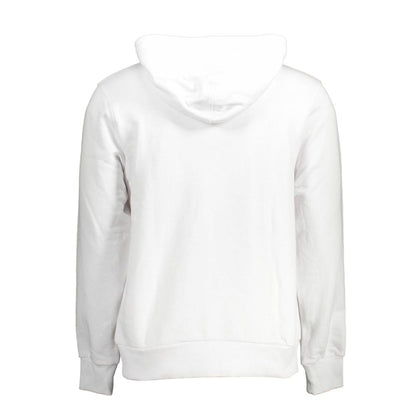 Cavalli Class White Cotton Men Sweatshirt Cavalli Class