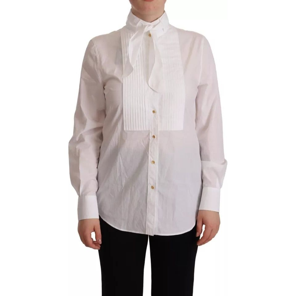 White Cotton Collared Long Sleeves Formal Shirt Top