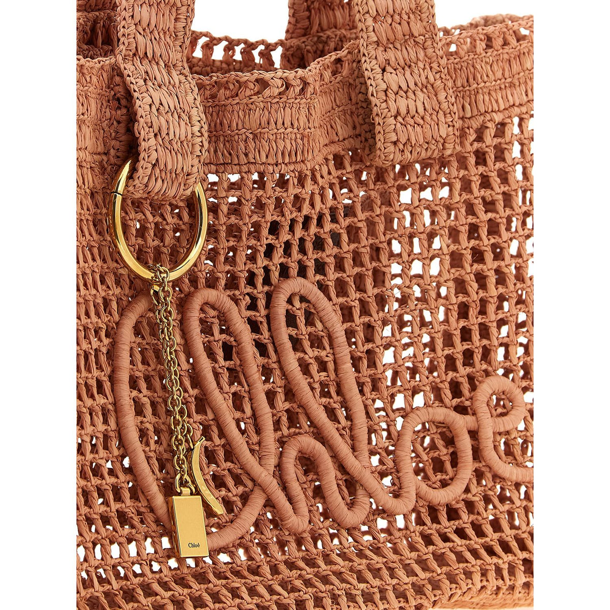Chloé Multicolor Raffia Tote Bag