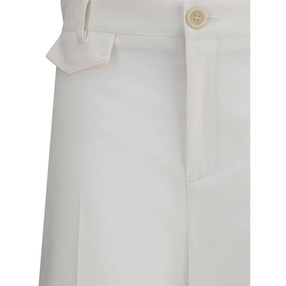 Chloé White Cotton Flared Pants