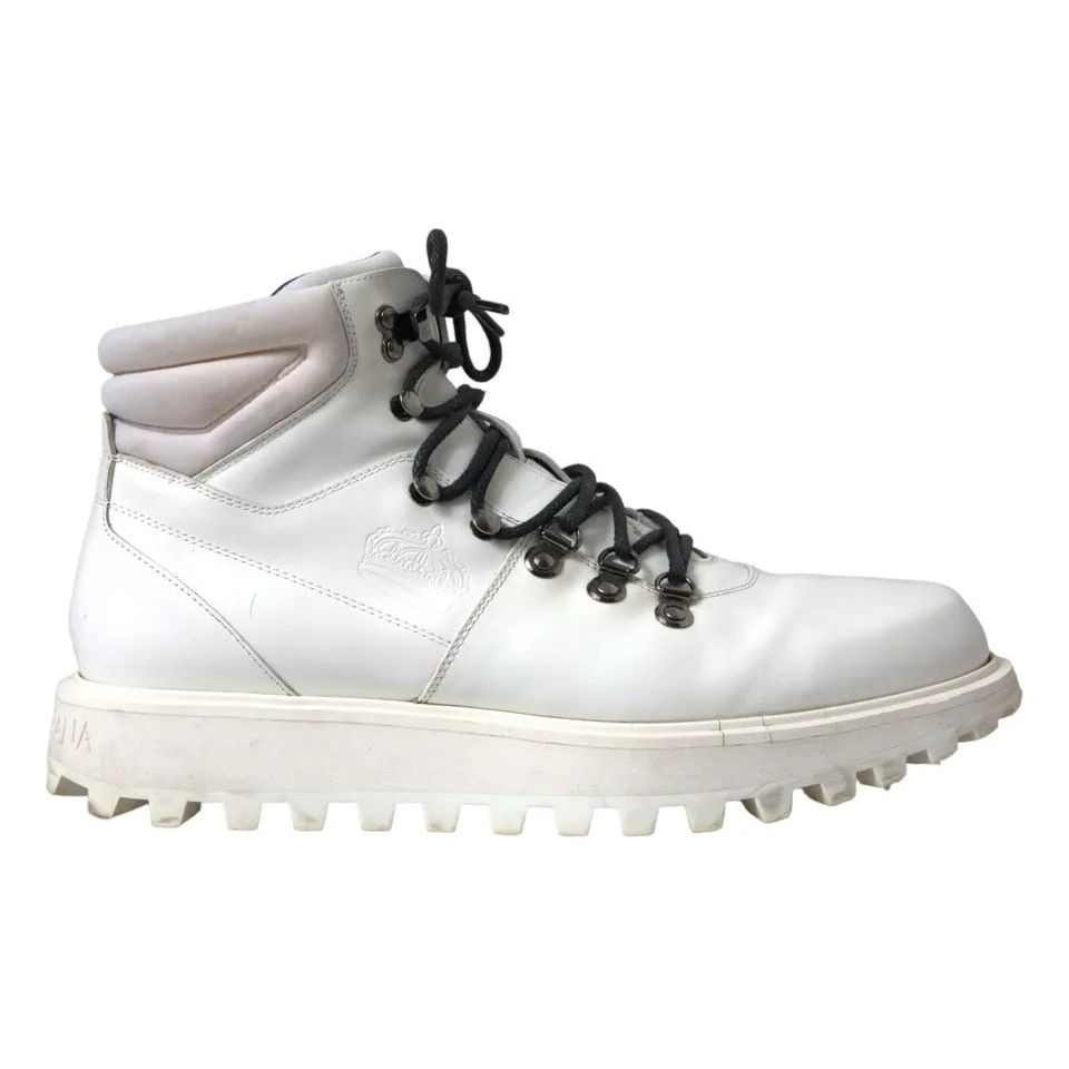 White Vulcano Trekking Ankle Boots Men Shoes