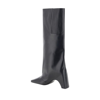 Coperni Black Calf Leather Bos Taurus High Heel Boots