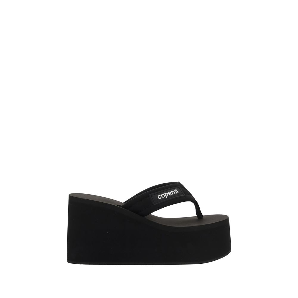 Coperni Black Polyester Platform Sandals1728,72470364320,Black,Coperni,EU36/US6,EU38/US8,EU39/US9,New with tags,Platforms - Sandals - Shoes,Sandals - Shoes,Shoes,Women