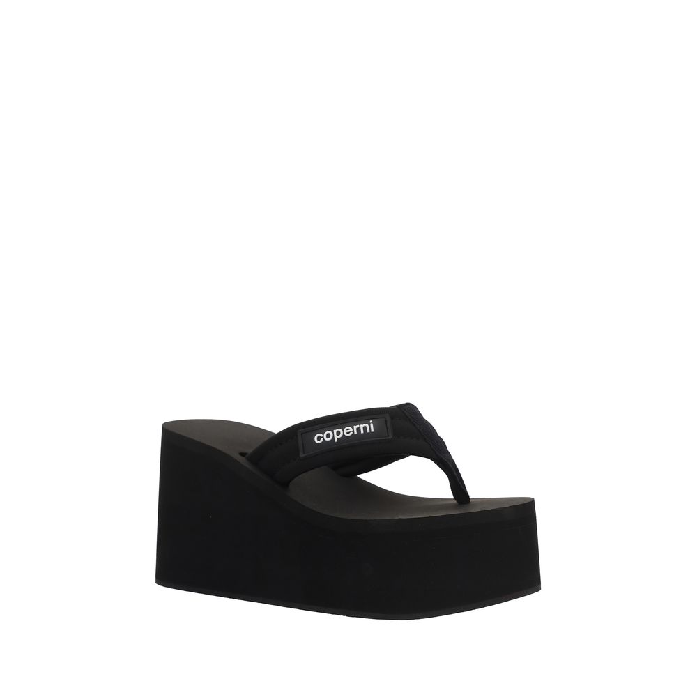 Coperni Black Polyester Platform Sandals1728,72470364320,Black,Coperni,EU36/US6,EU38/US8,EU39/US9,New with tags,Platforms - Sandals - Shoes,Sandals - Shoes,Shoes,Women