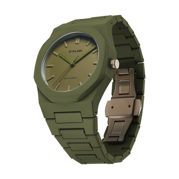 D1 MILANO D1 MILANO POLYCARBON Mod. MILITARY GREEN - COLOR BLOCK EDITION WATCHES d1-milano-polycarbon-mod-military-green-color-block-edition