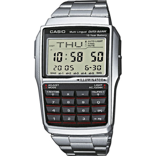 CASIO CASIO DATABANK CALCULATOR STEEL WATCHES casio-databank-calculator-steel