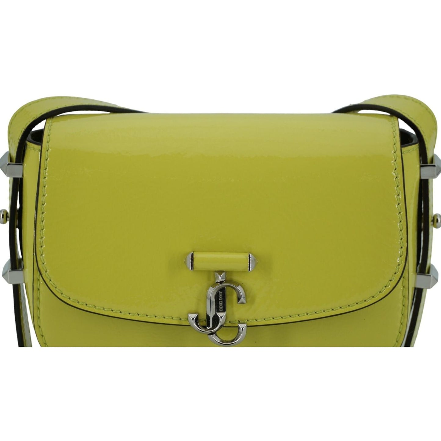 Jimmy Choo Lime Yellow Leather Small Shoulder Bag lime-yellow-leather-small-shoulder-bag