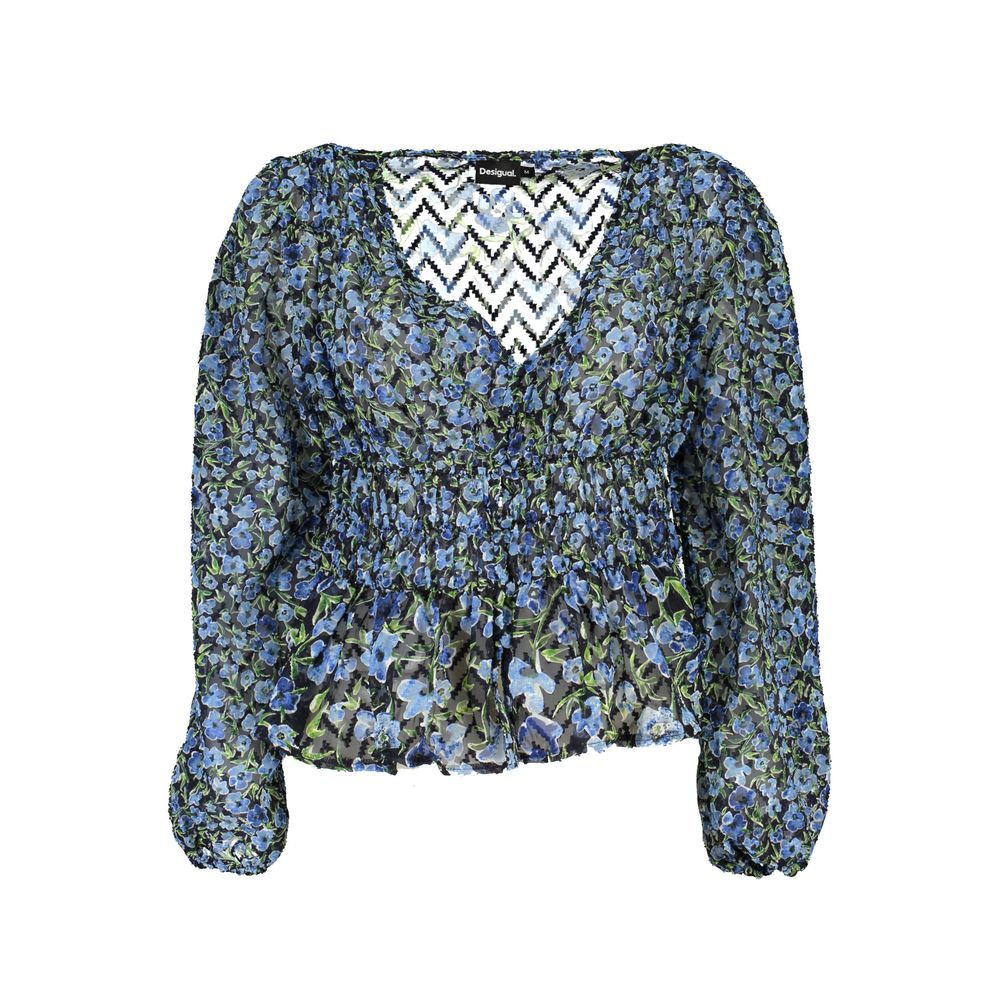 Desigual Blue Polyester Pattern Shirt Desigual