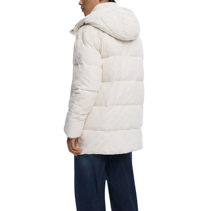 Desigual Cream Polyester Coat 1728,71956299936,Clothing,Coats - Jackets & Coats - Clothing,Cream,Desigual,IT42|M,Jackets & Coats - Clothing,New with tags,Women