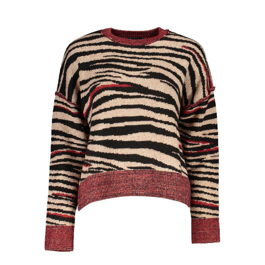 Desigual Rosso Polyester Women Sweater Turtleneck Desigual