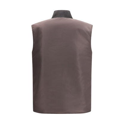 Diesel Brown Polyamide Sleveless Jacket 1728,72470364320,Brown,Clothing,Diesel,IT46 | S,IT48 | M,IT50 | L,Jackets & Coats - Clothing,Men,New with tags,Sleveless Jacket - Jackets & Coats - Clothing