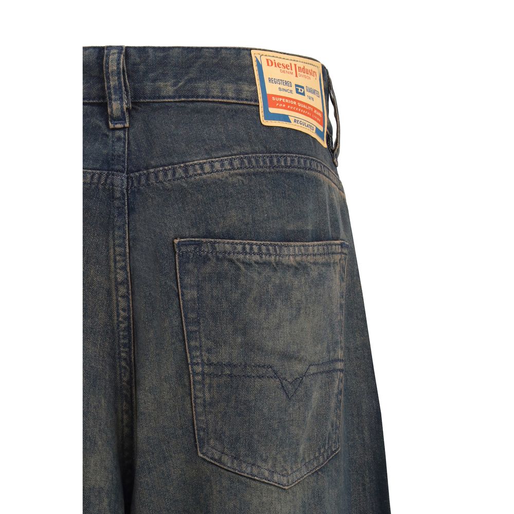 Diesel Multicolor Lyocell Relaxed Fit Jeans