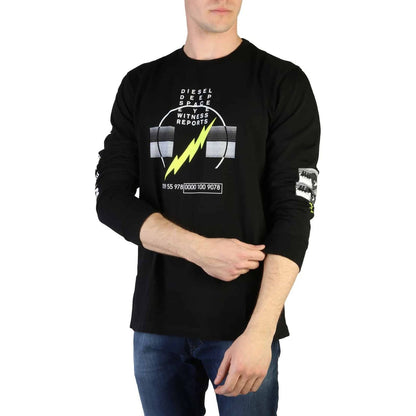 Diesel Sweaters All Year,Black,Category-Clothing,Clothing,Cotton,Diesel,Gender-Men,Men,Men > Clothing,Men > Clothing > Topwear,Subcategory-Sweaters,Subcategory-Sweatshirts,Subcategory-Tops,sweater,Sweaters,Sweaters - Men - Clothing,T_JUST_J3_00S4EG_0GATD_