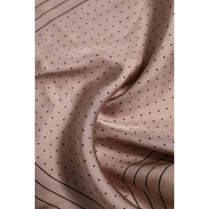 Dolce & Gabbana Beige Dotted Silk Square Men Foulard Scarf Dolce & Gabbana