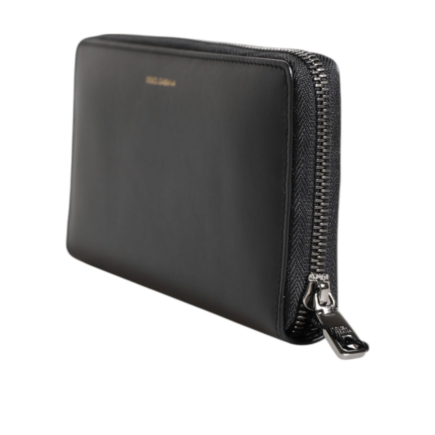 Dolce & Gabbana Black Blue Exotic Leather Embossed Continental Wallet Dolce & Gabbana