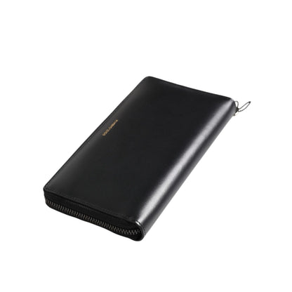 Dolce & Gabbana Black Blue Exotic Leather Embossed Continental Wallet Dolce & Gabbana