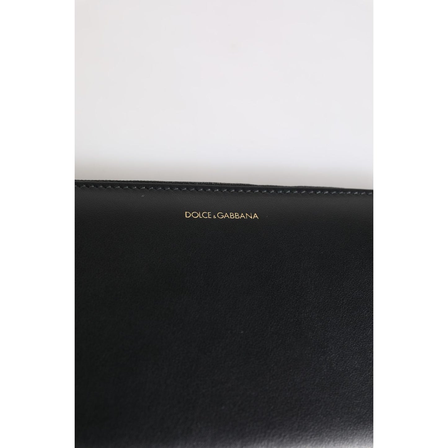 Dolce & Gabbana Black Blue Exotic Leather Embossed Continental Wallet Dolce & Gabbana