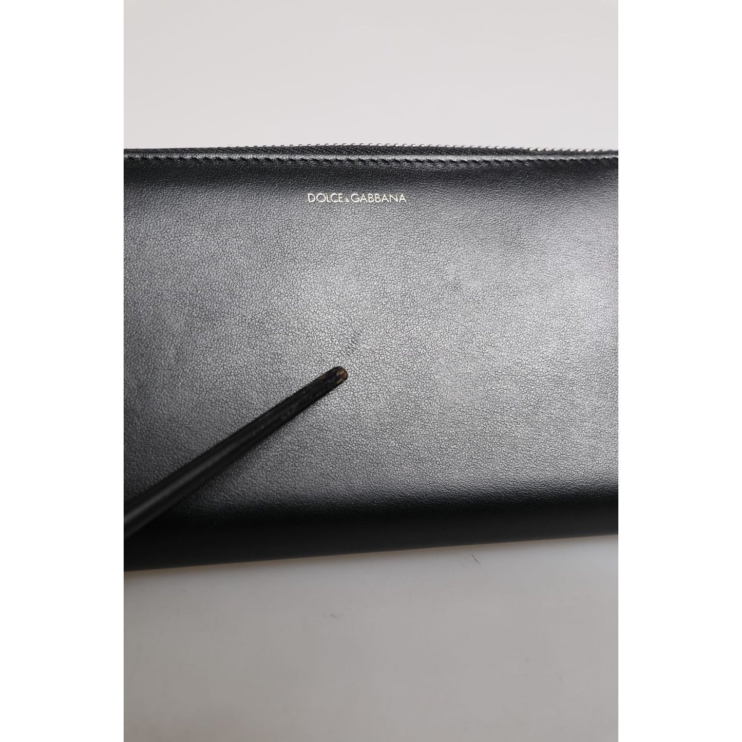 Dolce & Gabbana Black Blue Exotic Leather Embossed Continental Wallet Dolce & Gabbana