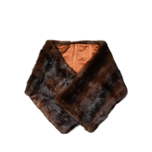 Dolce & Gabbana Black Brown Stripe Fur Shawl Wrap Scarf Dolce & Gabbana
