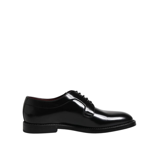 Dolce & Gabbana Black Calf Leather Lace Up Dress Derby Shoes Dolce & Gabbana
