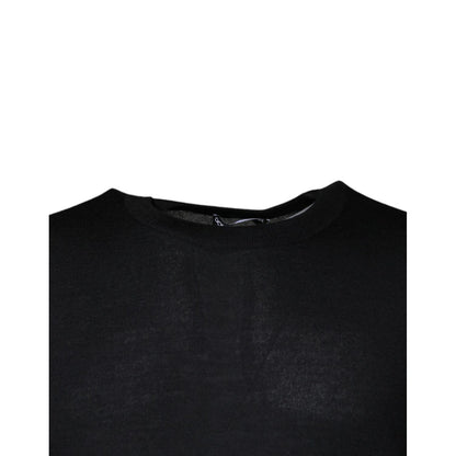 Dolce & Gabbana Black Cashmere Crew Neck Pullover Sweater