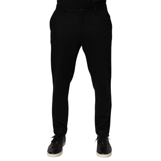 Dolce & Gabbana Black Cashmere Dress Formal Men Trouser Pants Dolce & Gabbana