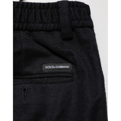 Dolce & Gabbana Black Cashmere Dress Formal Trouser Pants