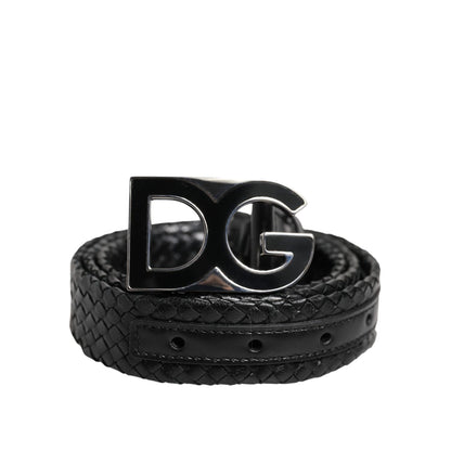 Dolce & Gabbana Black Classic Leather DG Logo Buckle Belt Dolce & Gabbana
