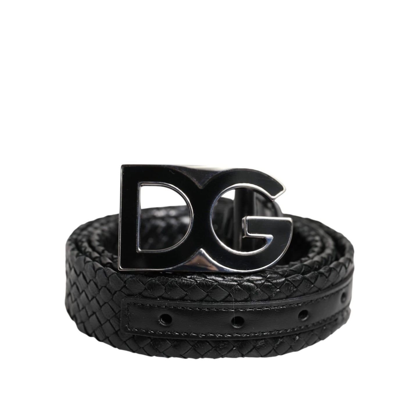 Dolce & Gabbana Black Classic Leather DG Logo Buckle Belt Dolce & Gabbana