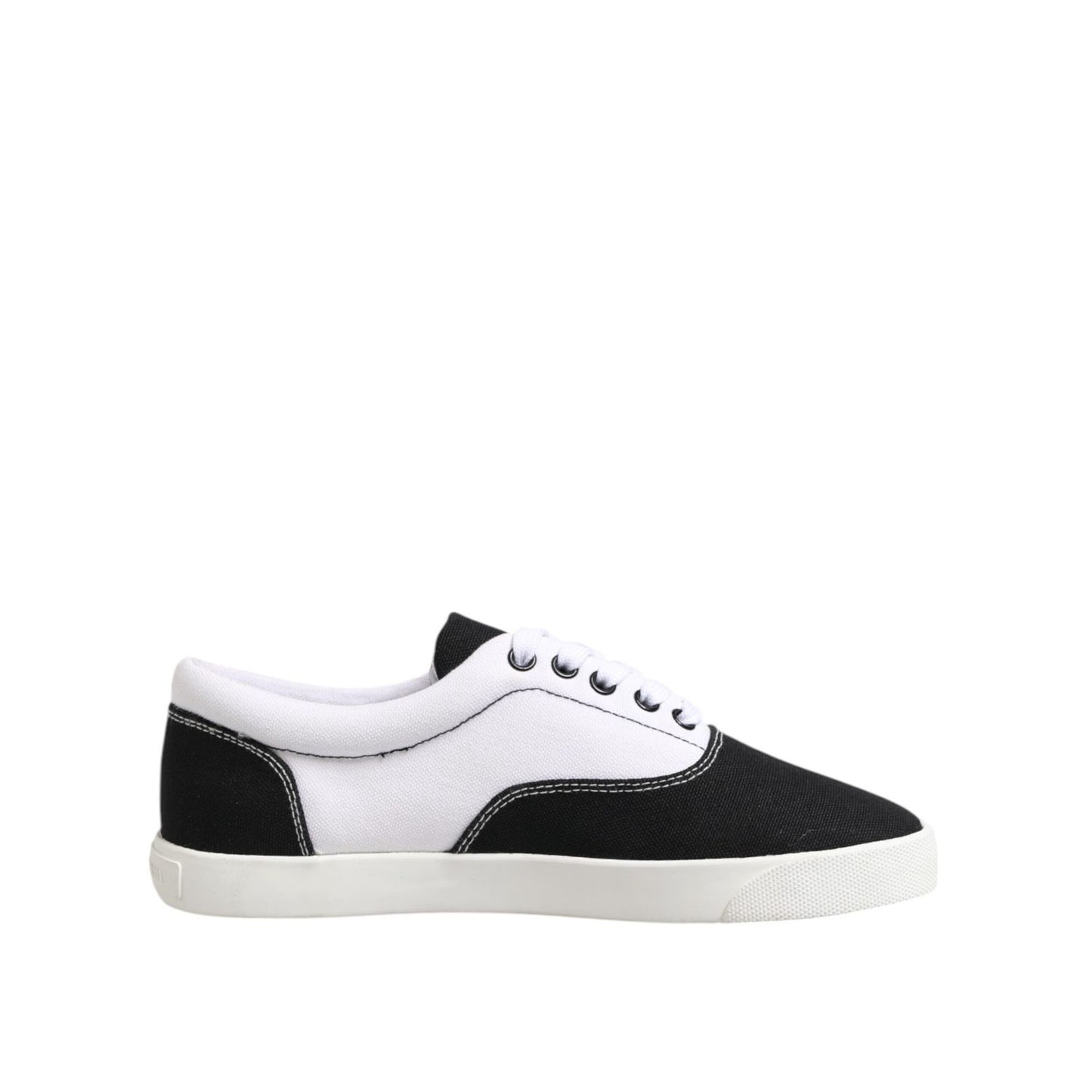 Dolce & Gabbana Black Cotton Canvas Lace Up Men Sneakers Shoes Dolce & Gabbana