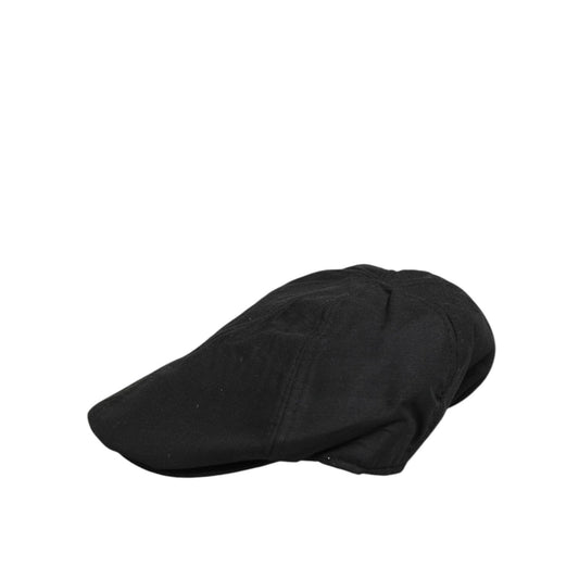 Dolce & Gabbana Black Cotton DG Logo Newsboy Cloth Capello Hat