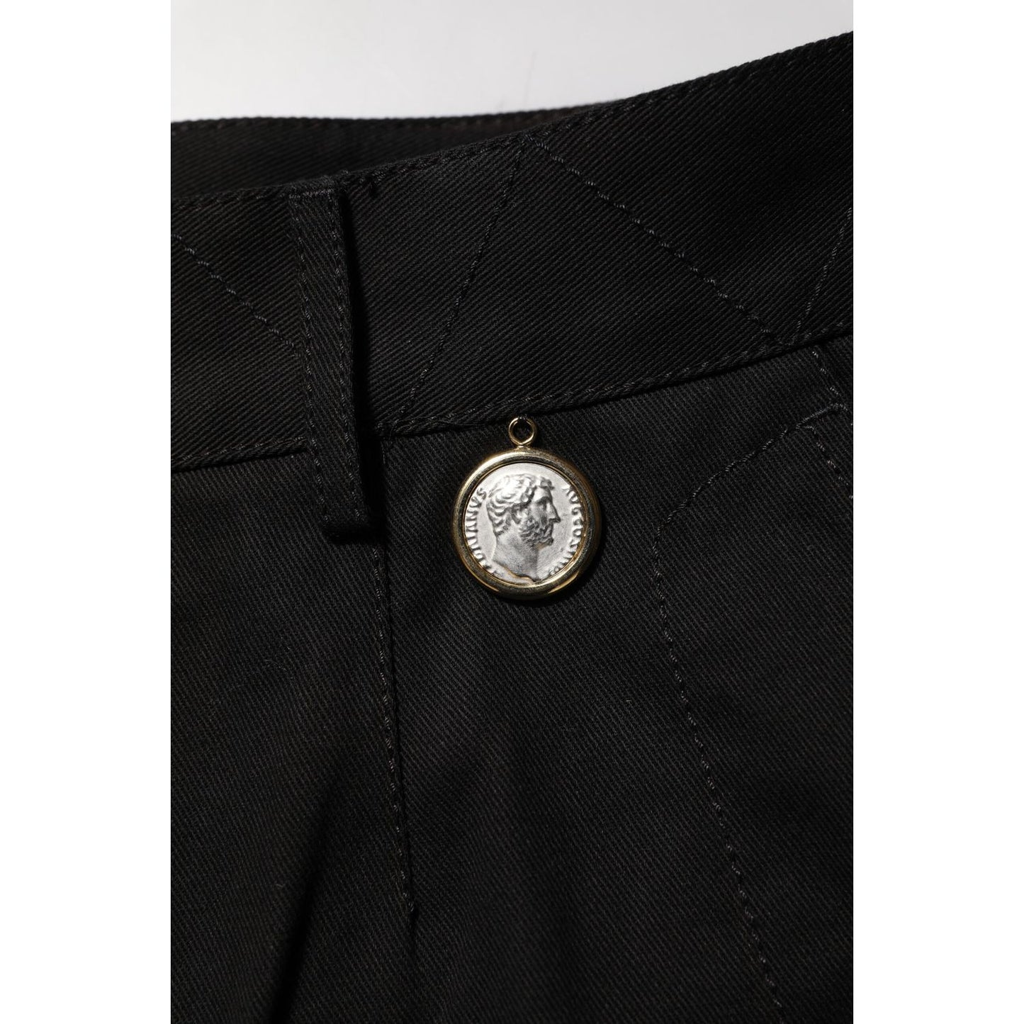 Dolce & Gabbana Black Cotton Knee Length Men Bermuda Shorts Dolce & Gabbana