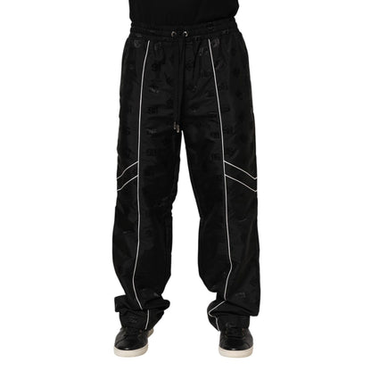 Dolce & Gabbana Black Cotton Straight Jogger Sweatpants Pants Dolce & Gabbana