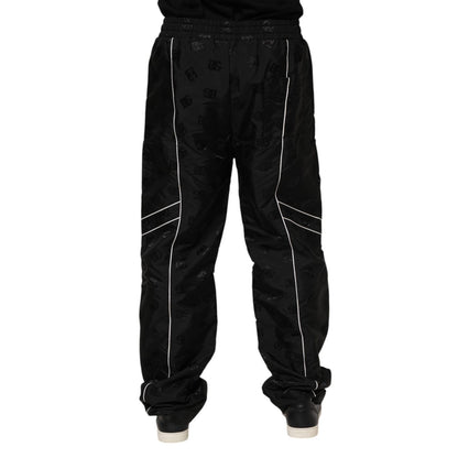 Dolce & Gabbana Black Cotton Straight Jogger Sweatpants Pants Dolce & Gabbana