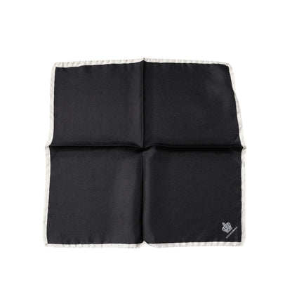 Dolce & Gabbana Black Crown Logo Square Handkerchief Scarf Dolce & Gabbana