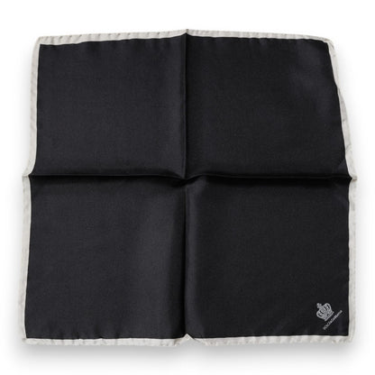 Dolce & Gabbana Black Crown Logo Square Handkerchief Scarf Dolce & Gabbana