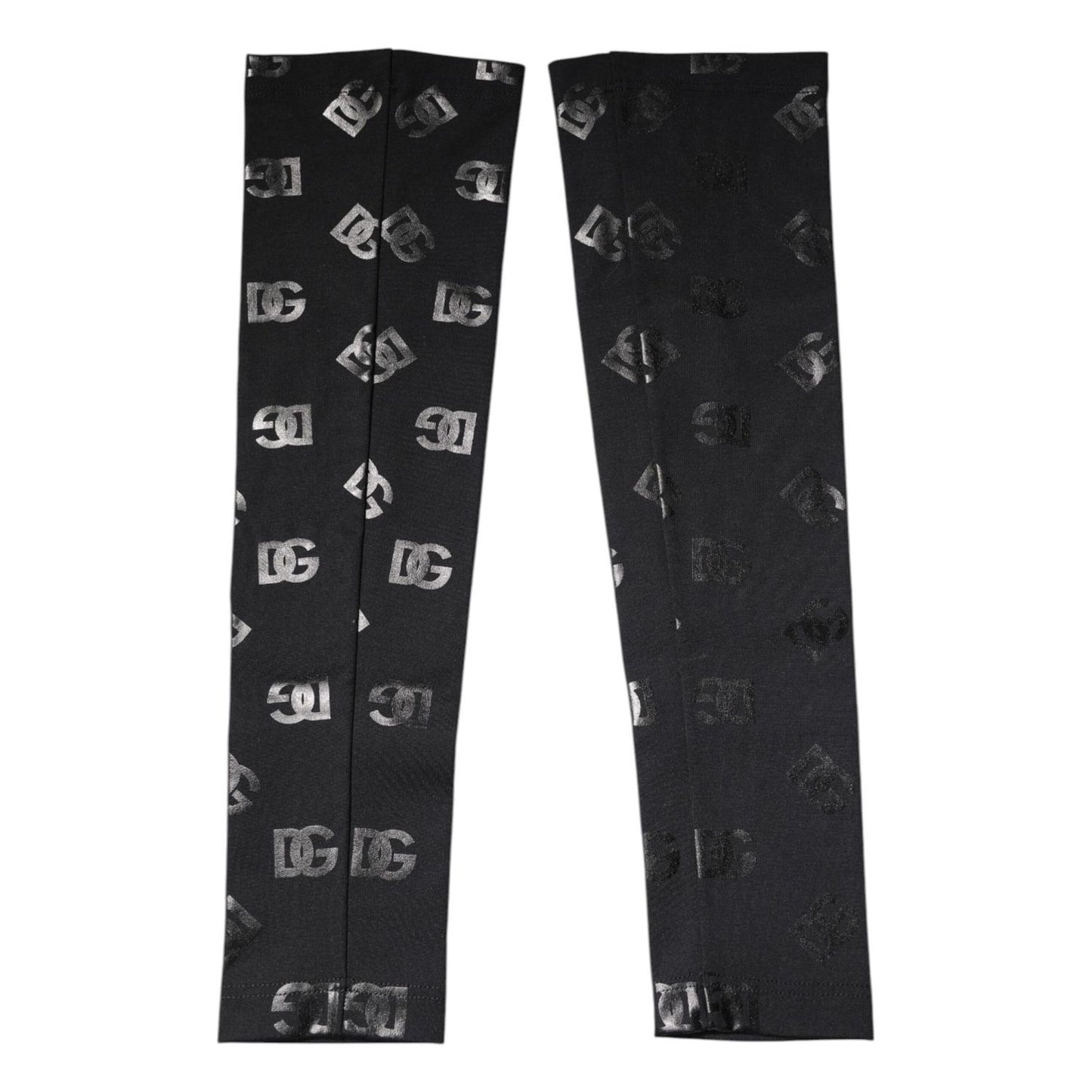 Dolce & Gabbana Black DG Logo Monogram Wool Stretch Arm Sleeves Dolce & Gabbana