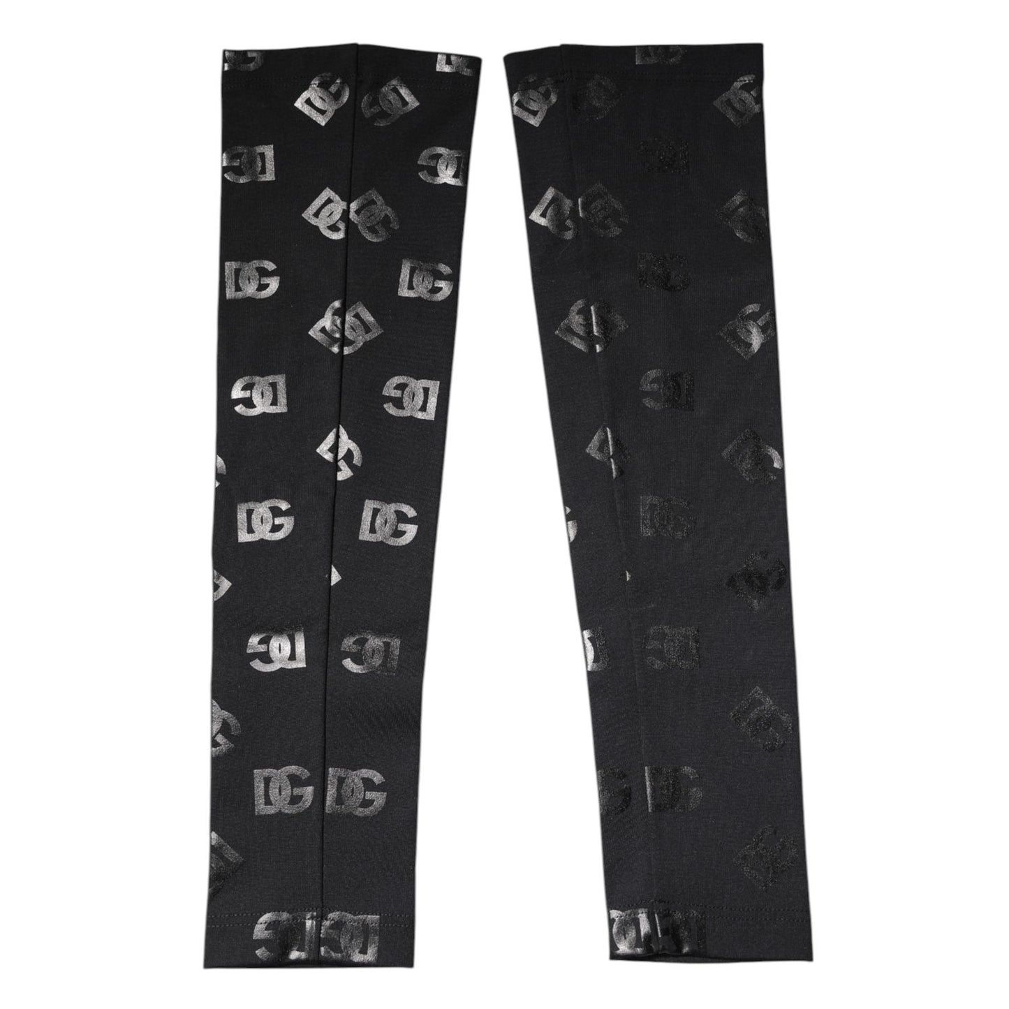 Dolce & Gabbana Black DG Logo Monogram Wool Stretch Arm Sleeves Dolce & Gabbana