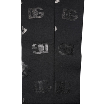 Dolce & Gabbana Black DG Logo Monogram Wool Stretch Arm Sleeves Dolce & Gabbana