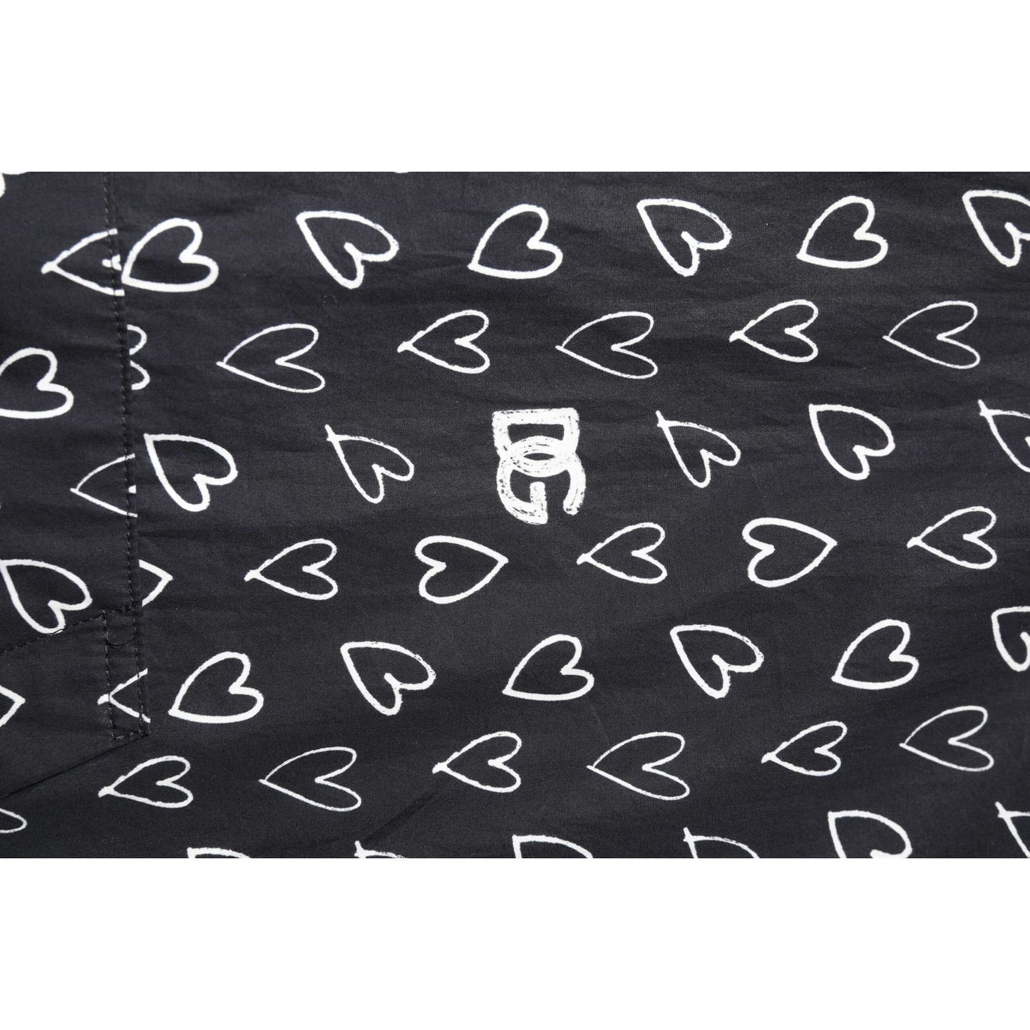 Dolce & Gabbana Black Heart Print Hooded Windbreaker Jacket Dolce & Gabbana