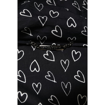Dolce & Gabbana Black Heart Print Hooded Windbreaker Jacket Dolce & Gabbana
