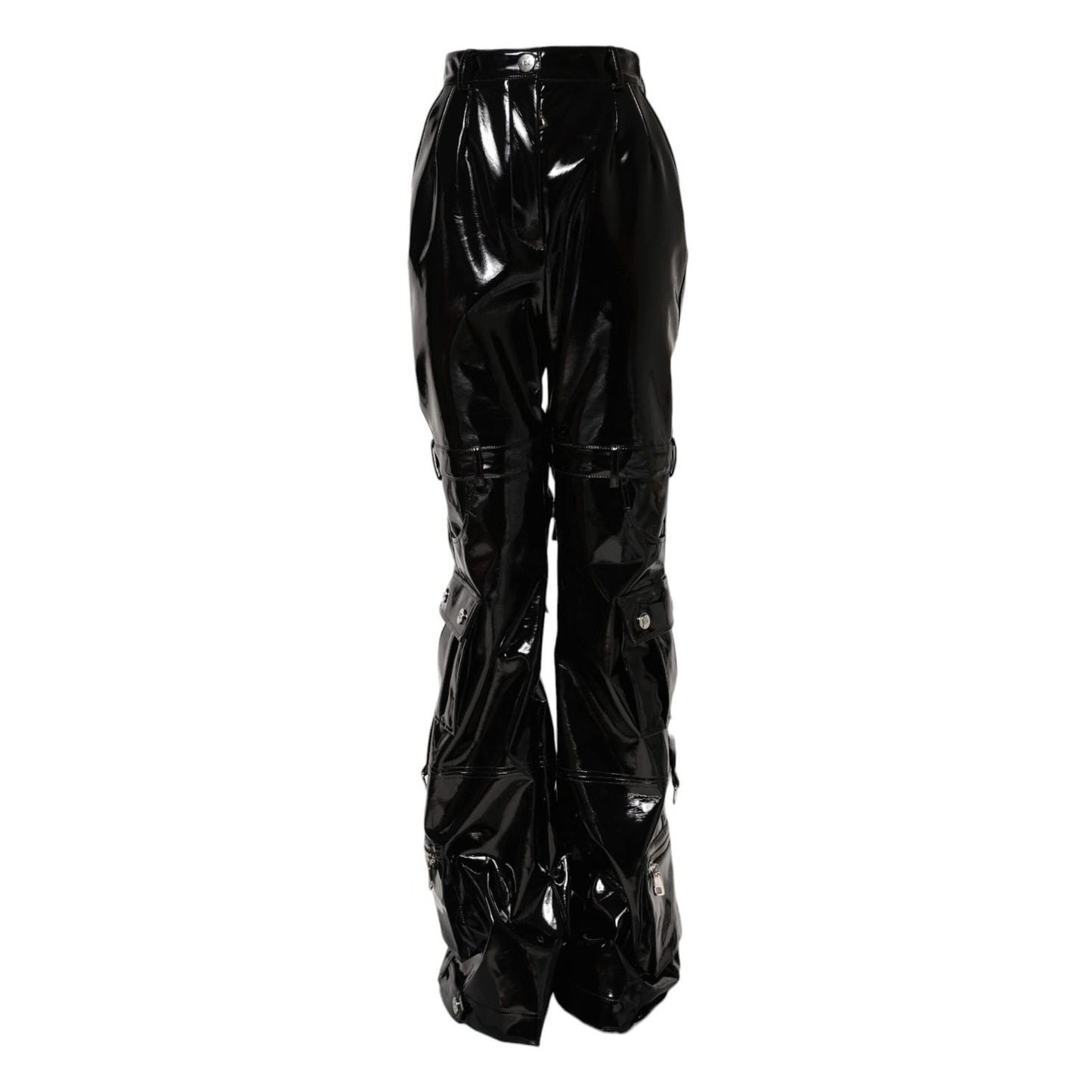 Dolce & Gabbana Black High Waist Cargo Bootcut Pants Dolce & Gabbana