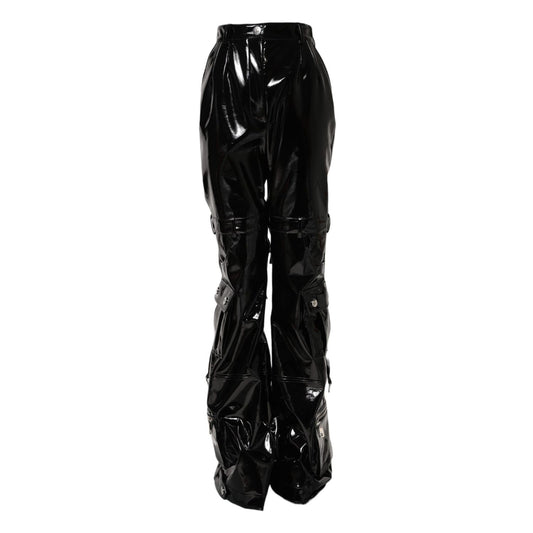 Dolce & Gabbana Black High Waist Cargo Bootcut Pants Dolce & Gabbana