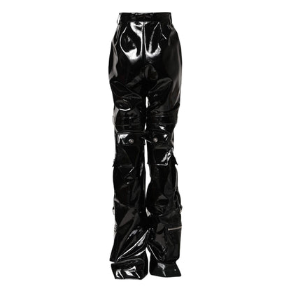 Dolce & Gabbana Black High Waist Cargo Bootcut Pants Dolce & Gabbana