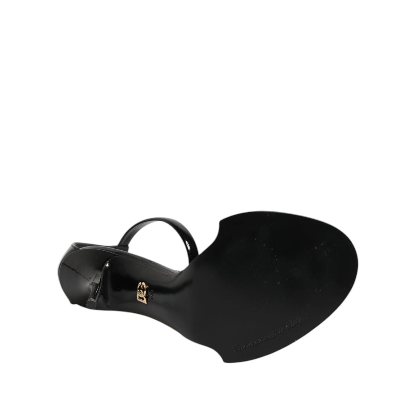 Dolce & Gabbana Black KEIRA Pearl Embellished Sandals Shoes